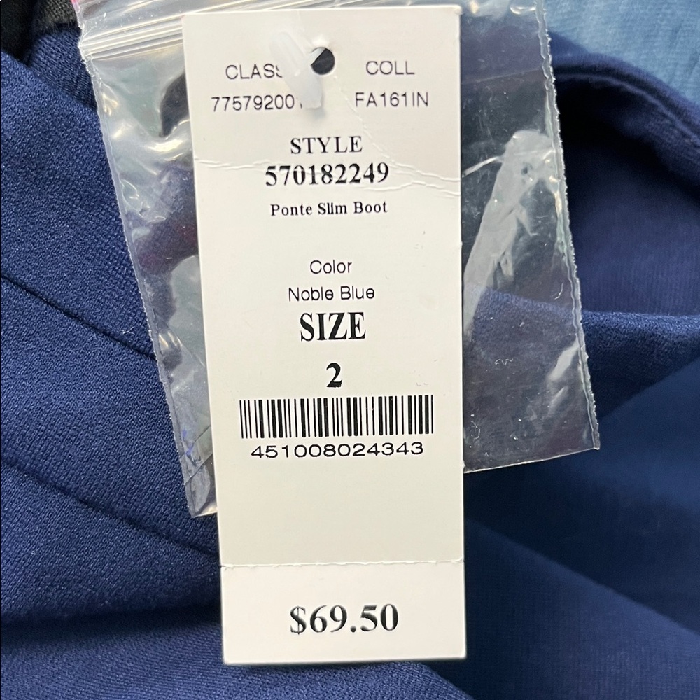 White House Black Market Blue Boot Cut Pants- size 2 - Picture 4 of 4